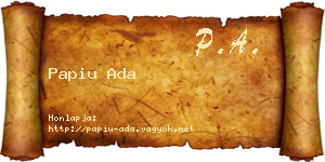 Papiu Ada névjegykártya